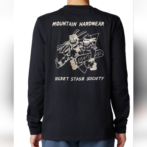 Mountain Hardwear Men's Secret Stash Long Sleeve T Shirt black Sz S NWT - Picture 1 of 10